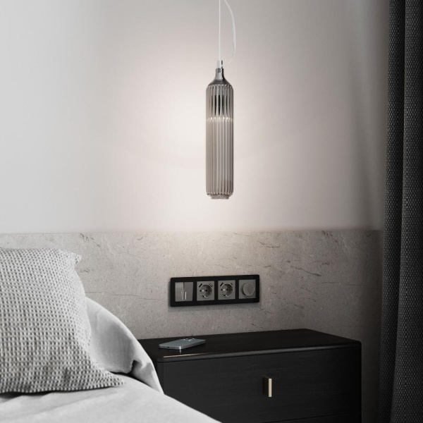 Накладка для розетки USB (графит акрил) W1179544