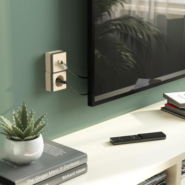 ТВ-розетка оконечная Gallant (шампань рифленый) W5083010