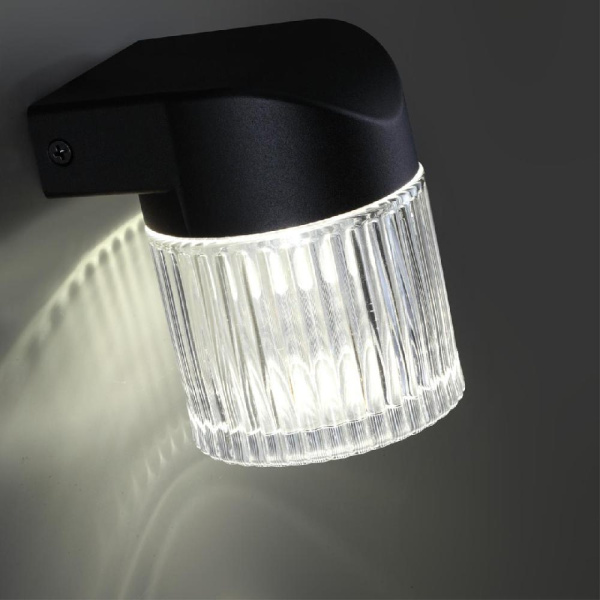 359291 STREET NT24 000 черный Светильник ландшафтный настенный IP65 LED 7W 4000K 175-265V ESTIMA