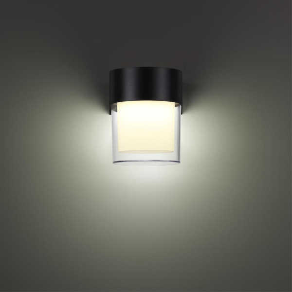 359297 STREET NT24 000 черный Светильник ландшафтный настенный IP65 LED 5W 4000K 175-265V OPAL