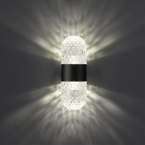 359296 STREET NT24 000 черный Светильник ландшафтный настенный IP65 LED 14W 4000K 175-265V ESTIMA