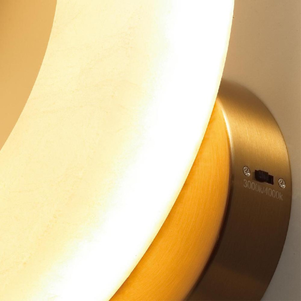 6685/25WL L-VISION ODL25 214 настенный светильник латунь/металл/алебастр IP20 LED 25W 3000K/3500K/4000K MARBELLA