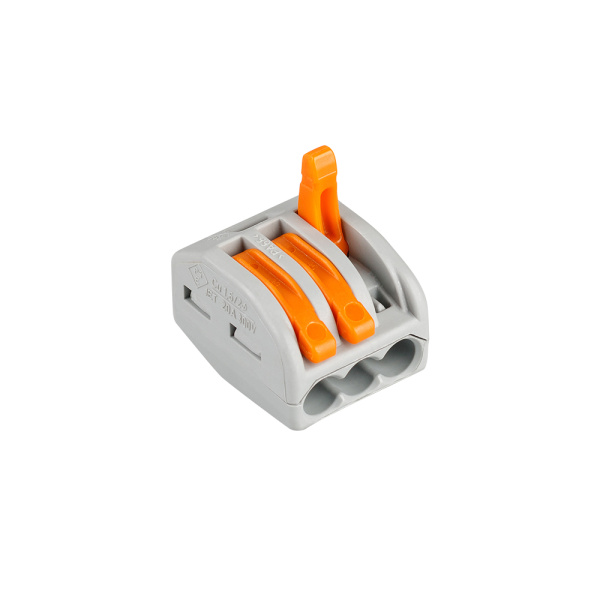 Клемма 222-413 (3 провода, 2.5-4мм) (WAGO, Пластик)