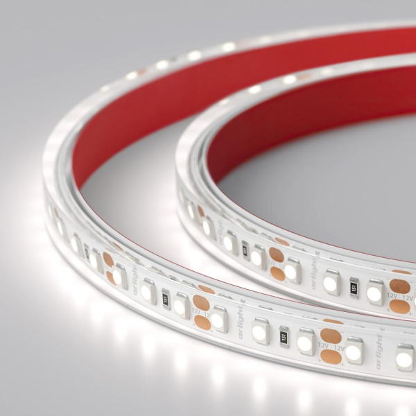 Лента RTW 2-5000PS 12V White6000 2x (3528, 600 LED, LUX) (Arlight, 9.6 Вт/м, IP67)