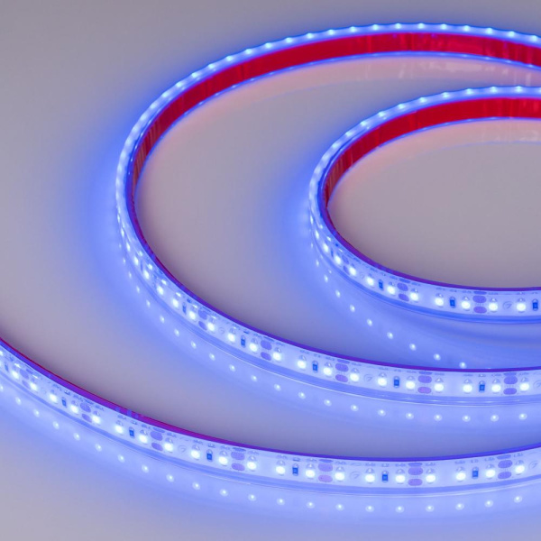 Лента RTW 2-5000PGS 12V Blue 2x (3528, 600 LED) (Arlight, 9.6 Вт/м, IP67)