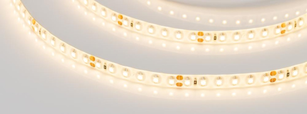 Лента RTW 2-5000SE 24V Warm 2x (3528, 600 LED, LUX) (Arlight, 9.6 Вт/м, IP65)