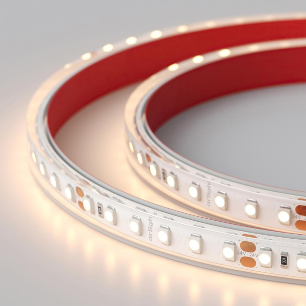 Лента RTW 2-5000PS-50m 24V Warm2700 2x (3528, 120 LED/m, LUX) (Arlight, 9.6 Вт/м, IP67)