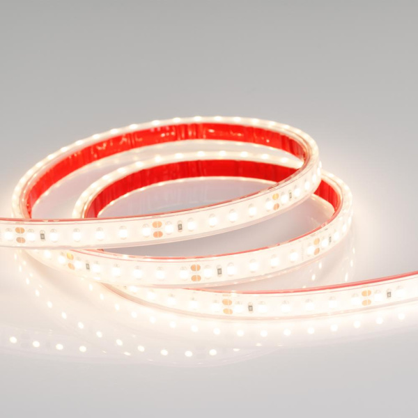 Лента RTW 2-5000PGS 24V Warm 2x (3528, 600 LED, LUX) (Arlight, 9.6 Вт/м, IP67)