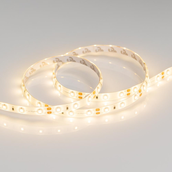 Лента RTW 2-5000SE 12V Warm (3528, 300 LED, LUX) (Arlight, 4.8 Вт/м, IP65)