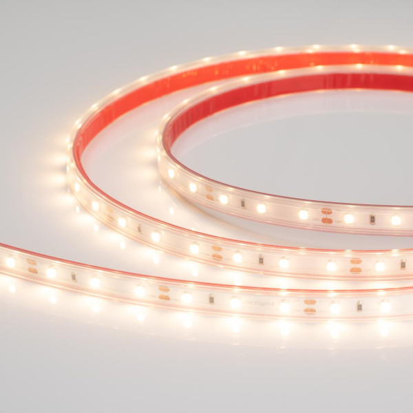 Лента RTW 2-5000PS 12V Warm3000 (3528, 300 LED, LUX) (Arlight, 4.8 Вт/м, IP67)