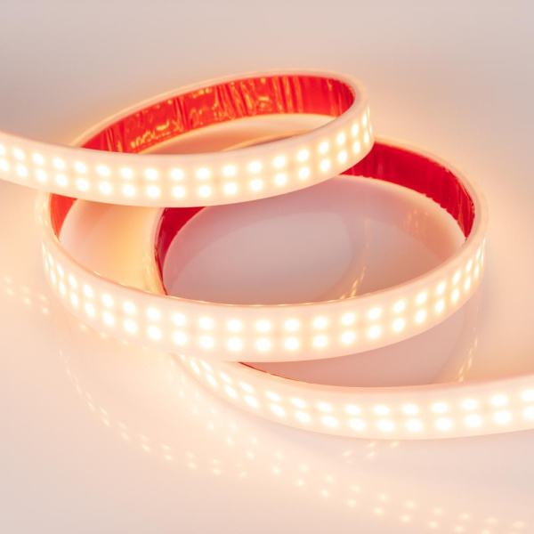 Лента RTW 2-5000PW 24V Warm2700 2x2 (3528, 1200 LED, LUX) (Arlight, 19.2 Вт/м, IP66)
