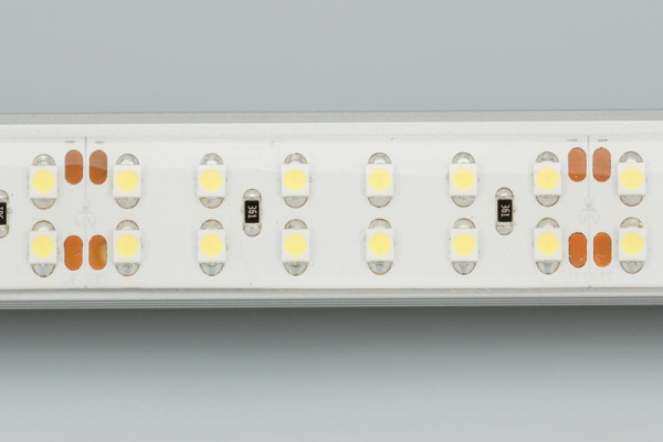 Лента RTW 2-5000SE 24V White 2x2 (3528, 1200 LED, LUX) (Arlight, 19.2 Вт/м, IP65)