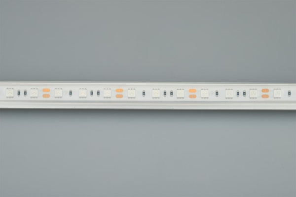 Лента RTW 2-5000PGS 12V Yellow 2x (5060, 300 LED, LUX) (Arlight, 14.4 Вт/м, IP67)