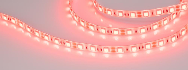 Лента RTW 2-5000SE 12V Red 2x (5060, 300 LED, LUX) (Arlight, 14.4 Вт/м, IP65)