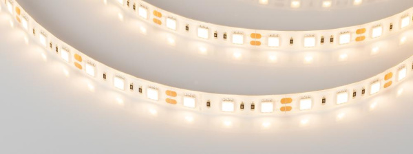 Лента RTW 2-5000SE 12V Warm 2x (5060, 300 LED, LUX) (Arlight, 14.4 Вт/м, IP65)