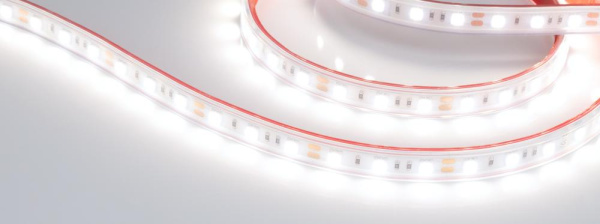 Лента RTW 2-5000P 12V White6000 2x (5060, 300 LED, LUX) (Arlight, 14.4 Вт/м, IP66)