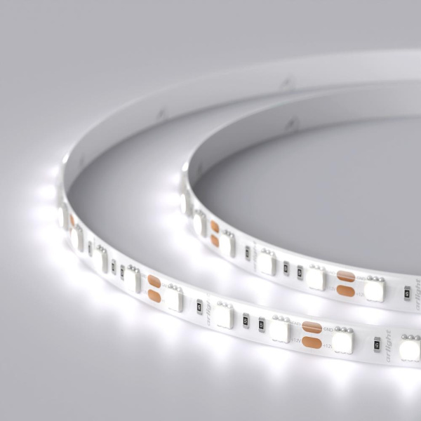 Лента RTW 2-5000SE 12V White 2x (5060, 300 LED, LUX) (Arlight, 14.4 Вт/м, IP65)