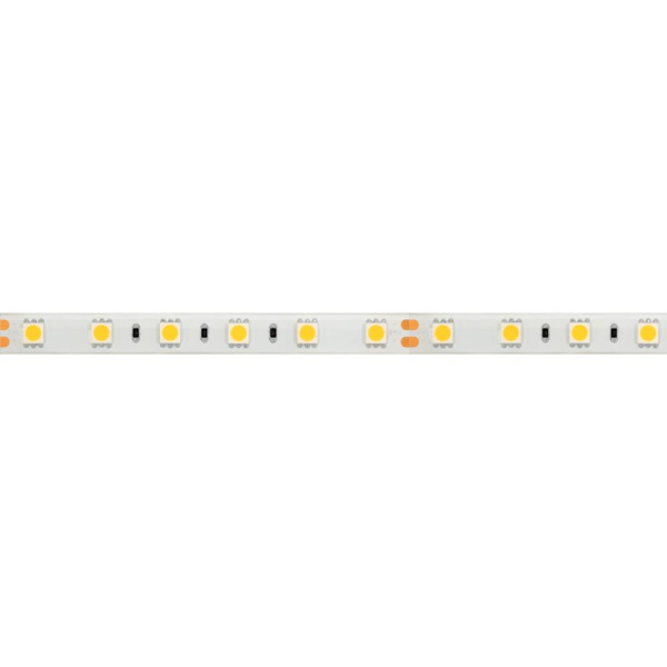 Лента RTW 2-5000SE 24V Yellow 2x (5060, 300 LED, LUX) (Arlight, 14.4 Вт/м, IP65)