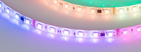 Лента герметичная DMX-SE-B60-10mm 24V RGB-PX6 (14 W/m, IP65, 5060, 5m) (Arlight, -)