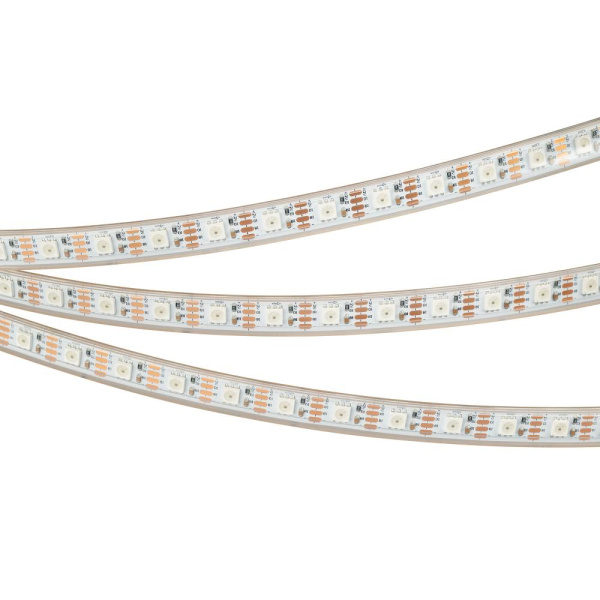 Лента герметичная SPI-P-B60-12mm 12V RGB-PX1-BPT (8 W/m, IP66, 5060, 5m) (Arlight, бегущий огонь)