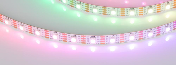 Лента SPI-B60-10mm 5V RGB-PX1-BPT (12 W/m, IP20, 5060, 5m) (Arlight, бегущий огонь)