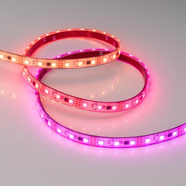 Лента SPI-5000PGS-5060-60 12V Cx3 RGB-Auto (12mm, 13.2W/m, IP67) (Arlight, Закрытый, IP67)
