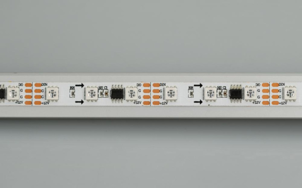 Лента SPI-5000-5060-60 12V Cx3 RGB-Auto (10mm, 13.2W/m, IP20) (Arlight, Открытый, IP20)