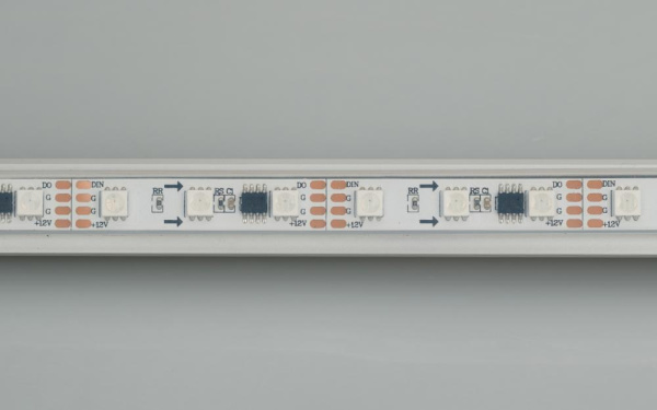 Лента SPI-5000P-5060-60 12V Cx3 RGB-Auto (12mm, 13.2W/m, IP66) (Arlight, Закрытый, IP66)