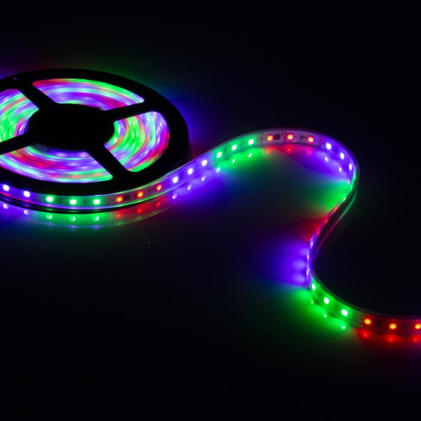 Лента SPI-5000P-5060-60 12V Cx3 RGB-Auto (12mm, 13.2W/m, IP66) (Arlight, Закрытый, IP66)