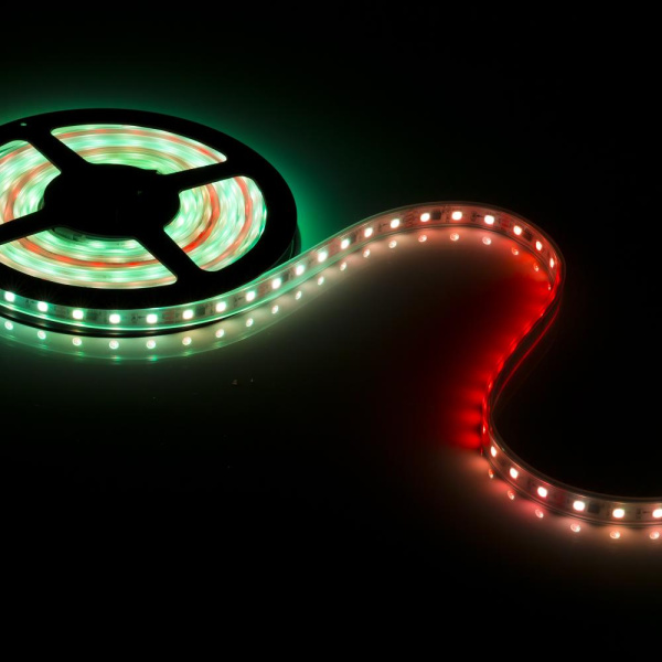 Лента SPI-5000P-5060-60 12V Cx3 RGB-Auto (12mm, 13.2W/m, IP66) (Arlight, Закрытый, IP66)