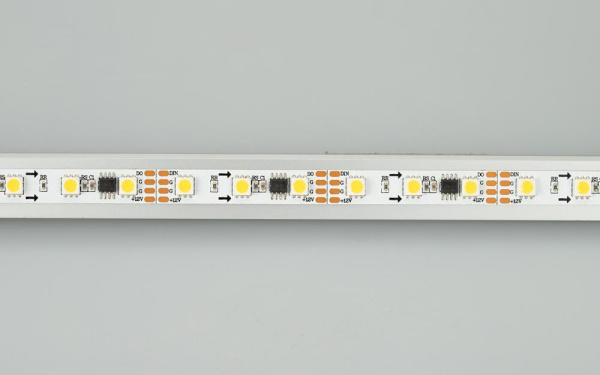 Лента SPI-5000-5060-60 12V Cx3 Warm3000-Auto (10mm, 13.2W, IP20) (Arlight, Открытый, IP20)