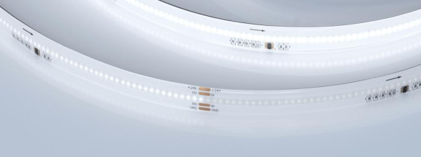 Лента герметичная SPI-COB-SE-X378-12mm 24V White6000-PX63-BPT (7 W/m, IP65, 5m) (Arlight, бегущий огонь)