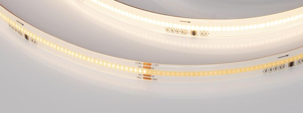 Лента герметичная SPI-COB-SE-X378-12mm 24V Warm3000-PX63-BPT (7 W/m, IP65, 5m) (Arlight, бегущий огонь)