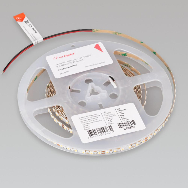 Лента RZ-A120-6mm 24V Day4000 (9.6 W/m, IP20, 2835, 5m) (Arlight, -)