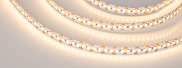 Лента RT 2-5000 24V Cx2 Warm2400 10mm (2835, 168 LED/m, LUX) (Arlight, 17 Вт/м, IP20)