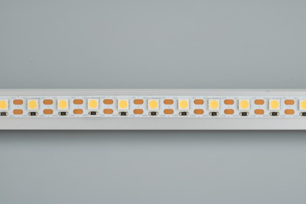 Лента RT 2-5000 12V Cx1 Yellow 2x (5060, 360 LED, LUX) (Arlight, 15.6 Вт/м, IP20)