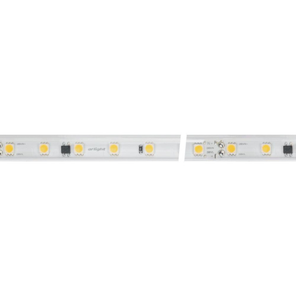 Лента ARL-50000PV-230V Cool 10K (5060, 54 LED/m, WP2) (Arlight, 8 Вт/м, IP65)