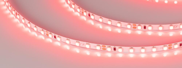 Лента RT 2-5000 24V Red 5mm 2x (3528, 600 LED, LUX) (Arlight, 9.6 Вт/м, IP20)
