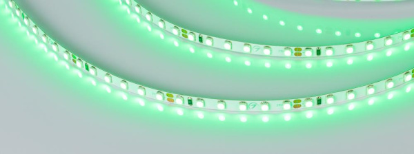 Лента RT-A120-5mm 24V Green (9.6 W/m, IP20, 3528, 5m) (Arlight, узкая)