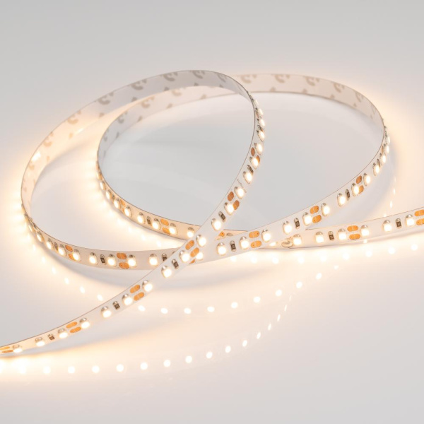 Лента RT 2-5000 12V Warm2400 2x (3528, 600 LED, LUX) (Arlight, 9.6 Вт/м, IP20)