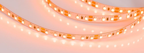 Лента RT 2-5000 12V Orange 2X (3528, 600 LED, LUX) (Arlight, 9.6 Вт/м, IP20)