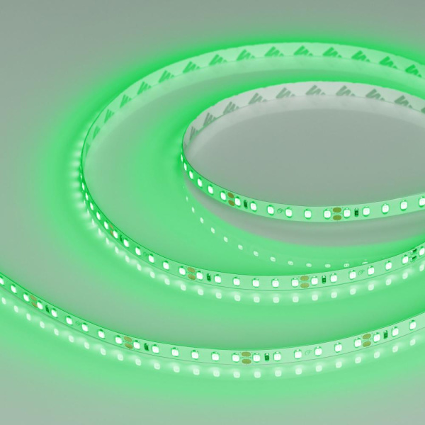 Лента RT-A120-8mm 24V Green (9.6 W/m, IP20, 3528, 5m) (Arlight, Открытый)