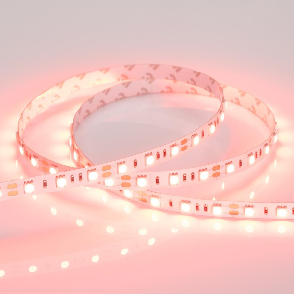 Лента RT 2-5000 12V Red 2x (5060, 300 LED, LUX) (Arlight, 14.4 Вт/м, IP20)