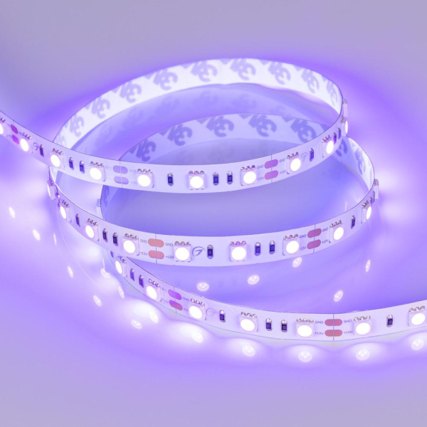 Лента RT 2-5000 12V UV400 2x (5050, 300 LED, LUX) (Arlight, 14.4 Вт/м, IP20)