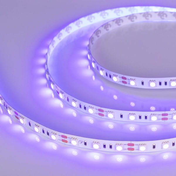 Лента RT 2-5000 12V UV400 2x (5050, 300 LED, LUX) (Arlight, 14.4 Вт/м, IP20)