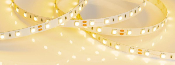 Лента RT 2-5000 24V Yellow 2x (5060, 300 LED, LUX) (Arlight, 14.4 Вт/м, IP20)