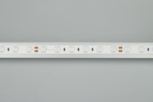 Лента RT 2-5000 24V Pink 2x (5060, 300 LED, LUX) (Arlight, 14.4 Вт/м, IP20)