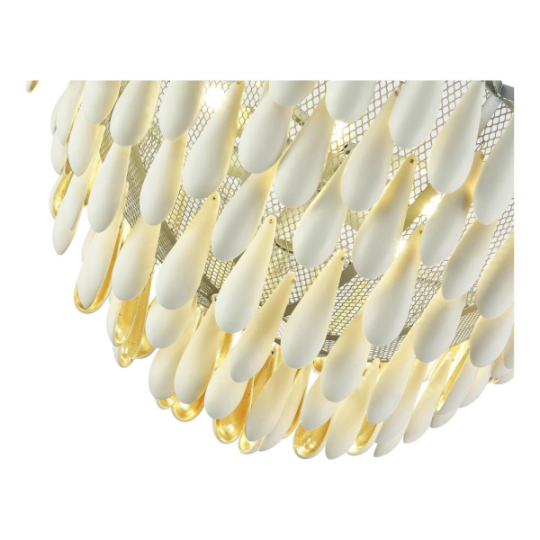 SL1517.103.07 Светильник подвесной ST-Luce Серебристый/Белый, Золотистый E14 7*40W Faenza