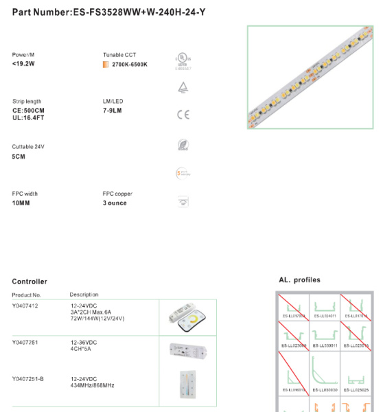 Лента RT 6-5000 24V White-MIX 4x (3528, 240 LED/m, LUX) (Arlight, Изменяемая ЦТ)