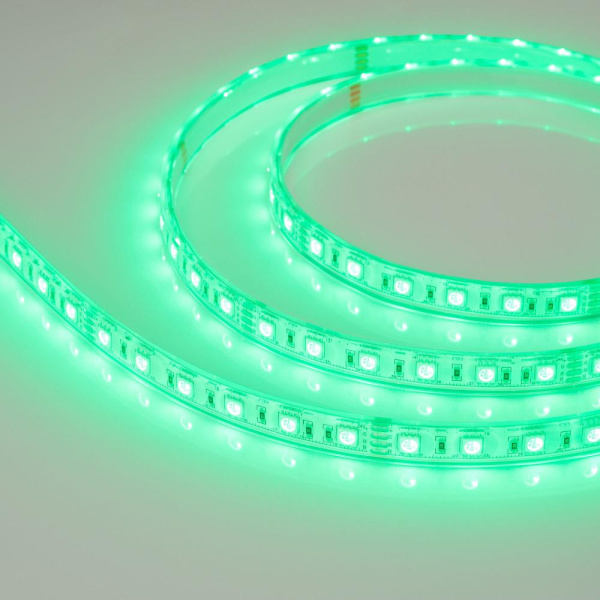Лента герметичная RTW-PU-B60-12.5mm 24V RGB (14.4 W/m, IP68, Wire 2m, 5m) (Arlight, -)
